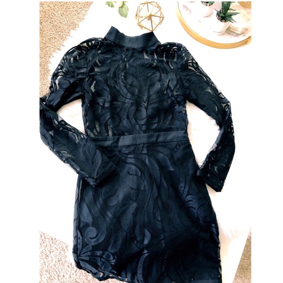 Misguided Black Lace Dress - Picture 1 of 1